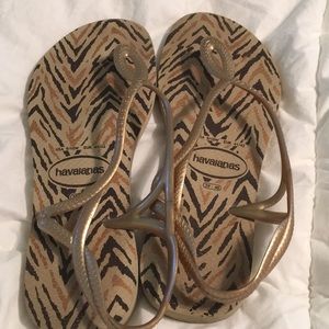 Havaianas gold flip flops sandal